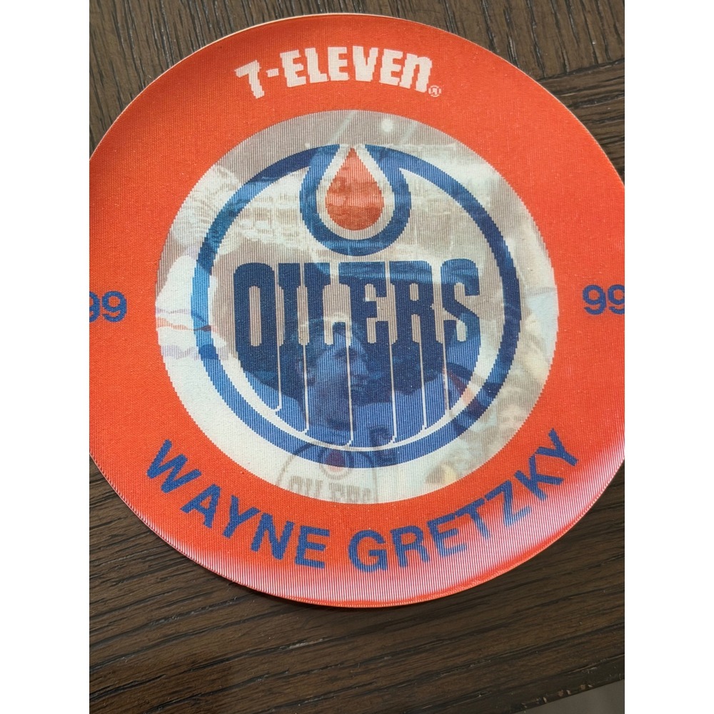 Vintage 7-Eleven Wayne Gretzky Edmonton Oilers Lenticular Slurpee Sticker 99